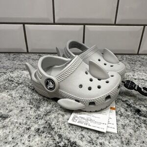Crocs Classic I‎ AM Shark Clog K Atmosphere Preschool 4 C Sandal 210011-1FT New
